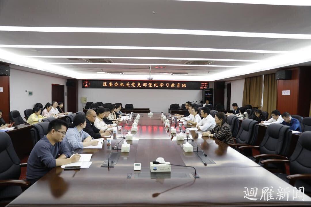 王燕以普通党员身份参加区委办机关党支部党纪学习教育